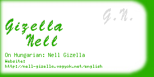 gizella nell business card